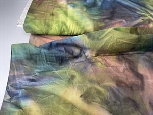 Poplin - unik batik i grønne toner